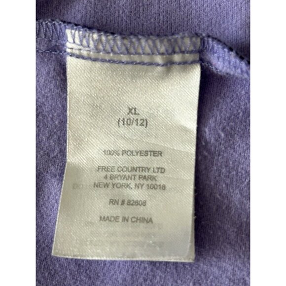 Free Country Jacket Girls Size XL 10-12  Purple & Multicolor Floral Hooded Zip - Picture 10 of 10